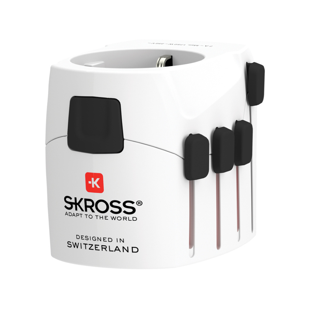 Logo trade promotional merchandise photo of: SKROSS Pro 3-Pole World Travel Adapter