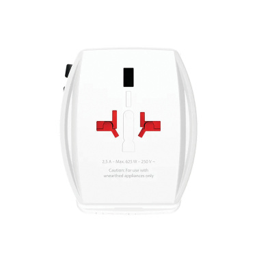 Logo trade promotional merchandise picture of: SKROSS World Travel Adapter MUV 65W PD with USB C Cable