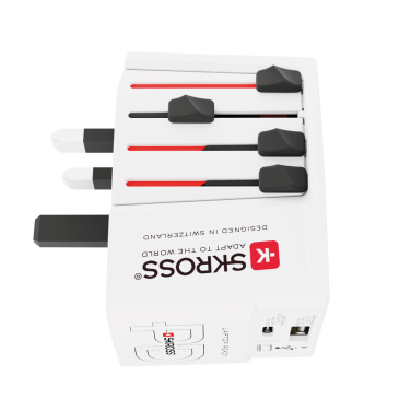 Logo trade promotional item photo of: SKROSS World Travel Adapter MUV 65W PD with USB C Cable