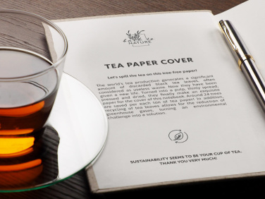 Logotrade promotional giveaways photo of: Recycled Tea Notebook 209734000