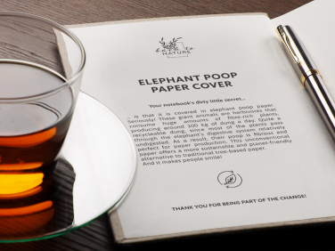 Logo trade promotional giveaways image of: Recycled Elephant Poo Notebook 209734400