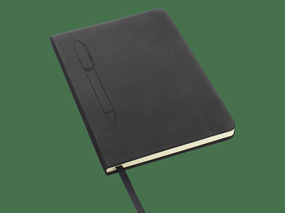 Logo trade promotional products image of: Magnetic notebook with a pen 124715100