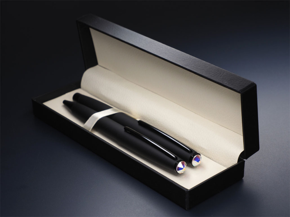 Logo trade promotional merchandise image of: Swarovski Crystal Pen set 1236036