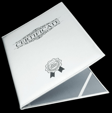 Logo trade corporate gifts image of: Certificate cover 152119