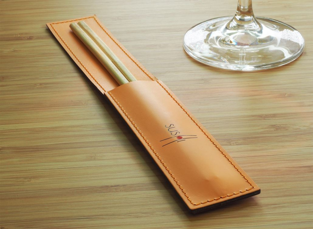 Logo trade business gift photo of: Chopsticks case 1042094