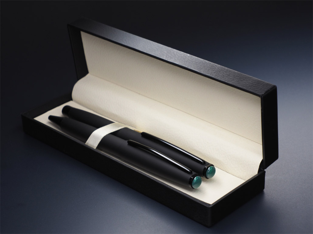 Logotrade promotional merchandise photo of: Agate stone Pen set 1289036