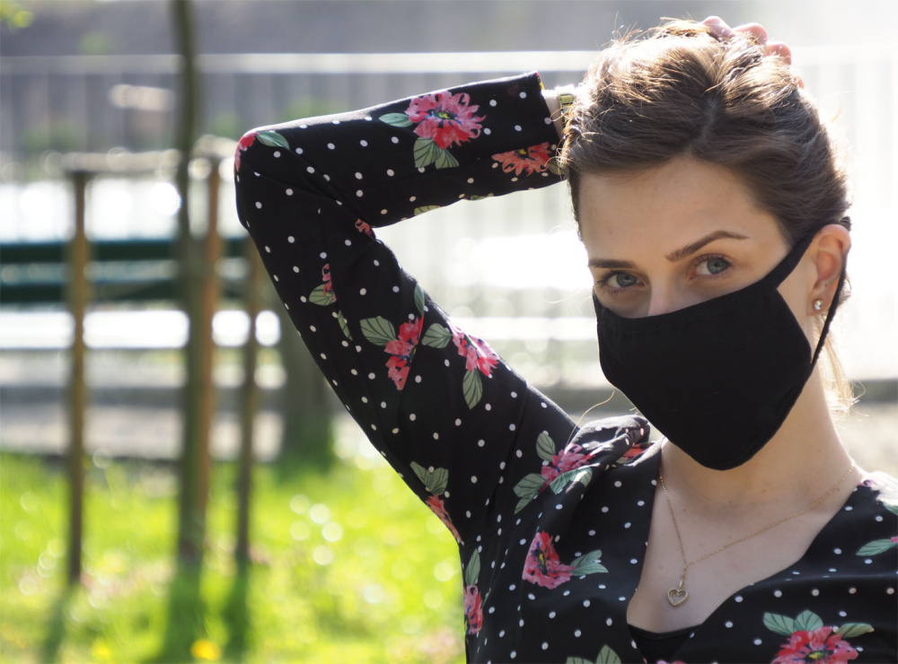 Logotrade business gift image of: MARS PRO cotton mask (size M) with pocket and HEPA filter 1380165