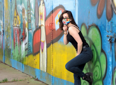 Logotrade corporate gift picture of: MARS PRO cotton mask (size M) with pocket and HEPA filter 1380165