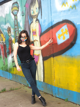 Logotrade advertising products photo of: MARS PRO cotton mask (size M) with pocket and HEPA filter 1380165