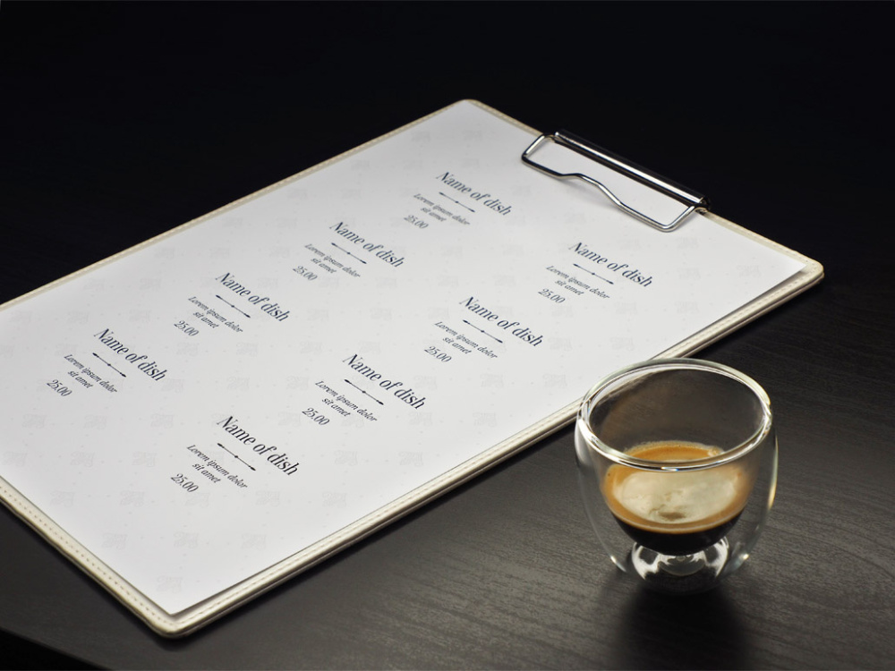 Logo trade promotional item photo of: Clipboard menu 1122119