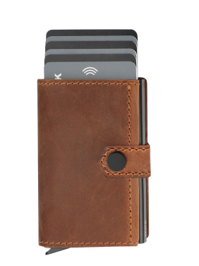 Logo trade promotional item photo of: RFID wallet - Hunter Leather 2109284