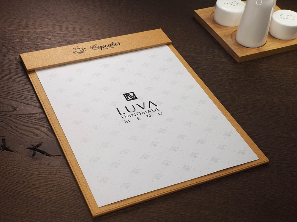 Logo trade promotional giveaways image of: Menu cover 1241280