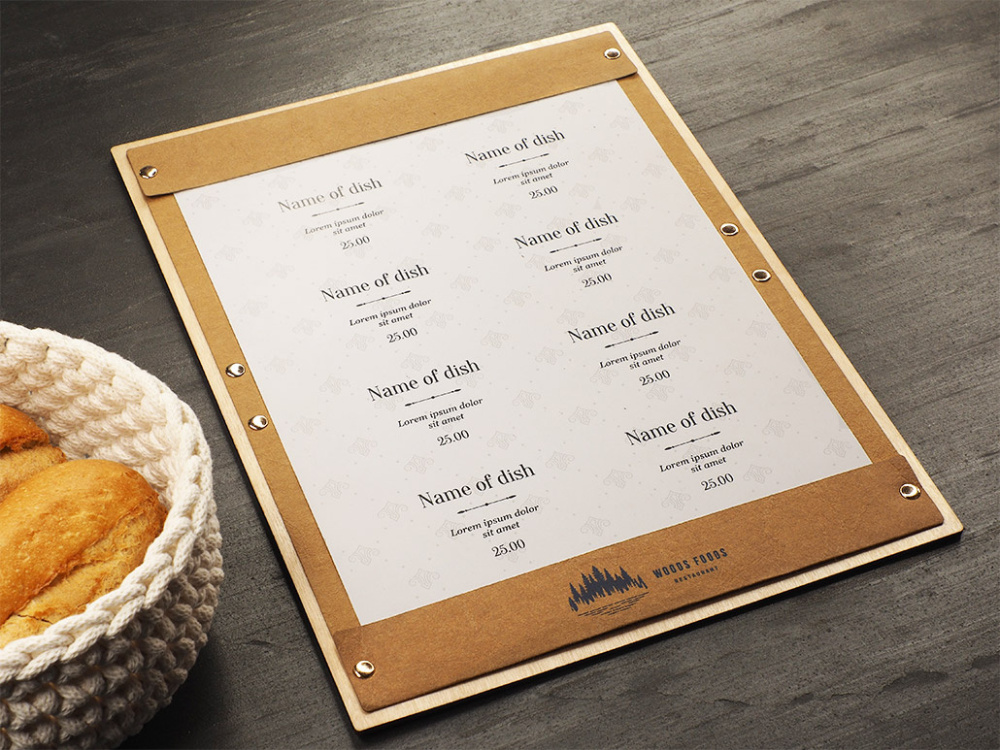 Logo trade promotional merchandise photo of: Menu pad 1668121