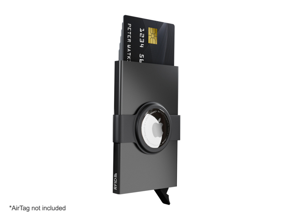 Logo trade promotional merchandise photo of: RFID credit card case with holder for AirTag 2163108