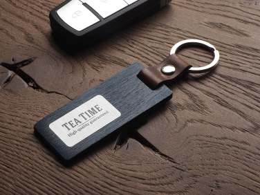 Logo trade corporate gifts image of: Wooden keyring 1853121