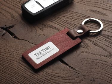 Logotrade promotional product picture of: Wooden keyring 1853121