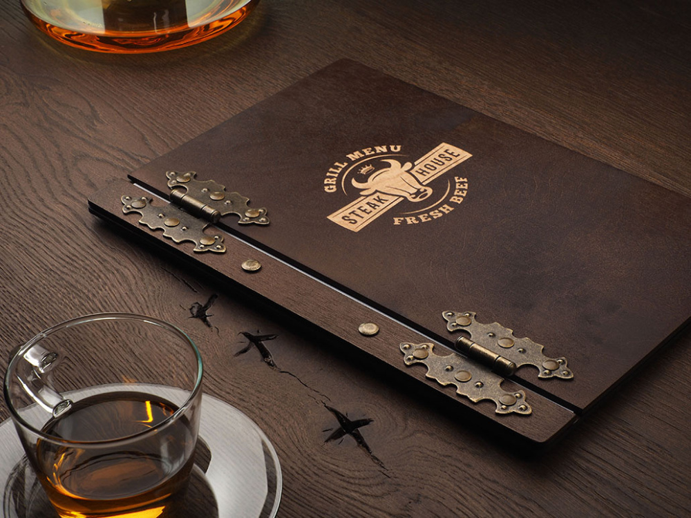 Logo trade promotional giveaways image of: Menu cover 1862121