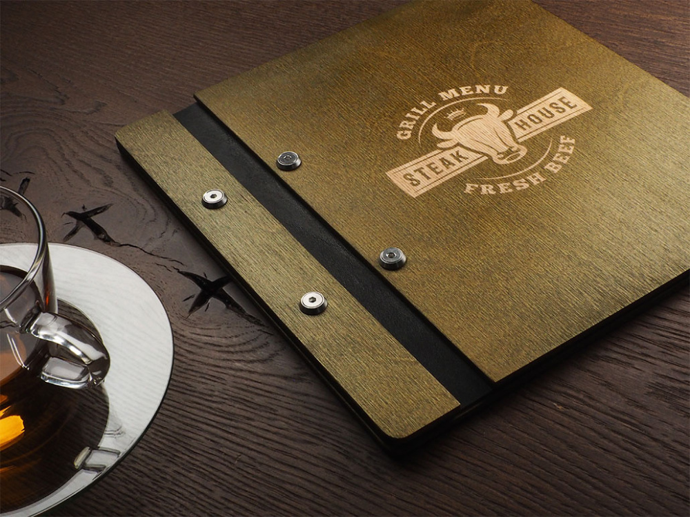 Logo trade corporate gifts image of: Menu cover 1905121