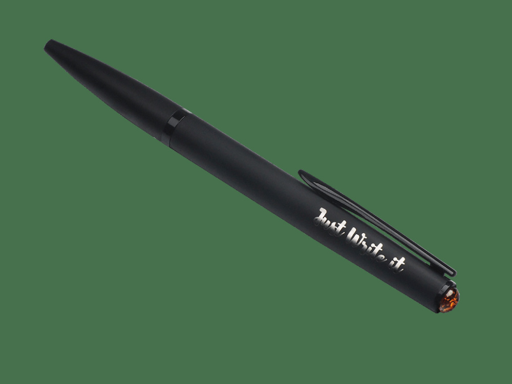 Logo trade advertising product photo of: Ball pen with AMBER stone 2070036