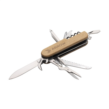 Logo trade promotional merchandise photo of: Beechwood Pocket knife