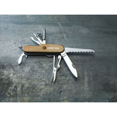 Logo trade advertising products image of: Beechwood Pocket knife