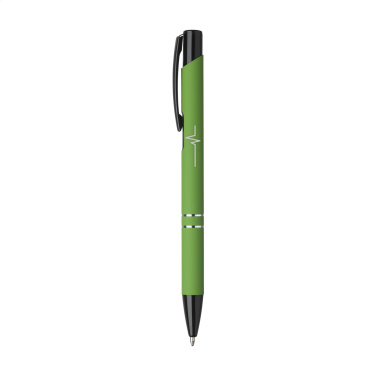 Logo trade promotional gifts picture of: Ebony Rubberised pen