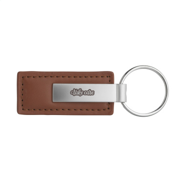 Logo trade promotional items image of: LeatherKey keyring