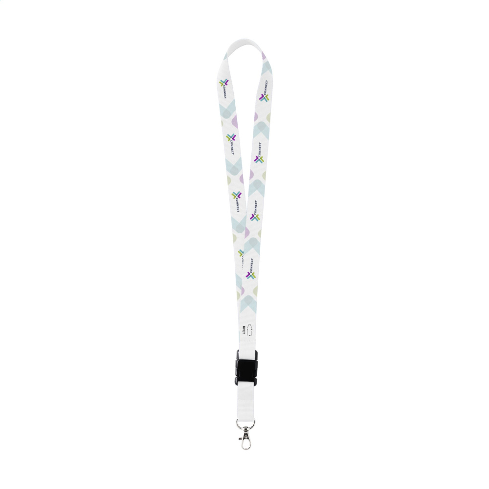 Logo trade promotional products image of: Lanyard Sublimation Buckle RPET 2 cm keycord