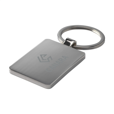 Logo trade promotional merchandise photo of: Bamboo Key Rectangle keyring