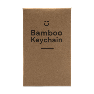 Logo trade corporate gifts picture of: Bamboo Key Rectangle keyring