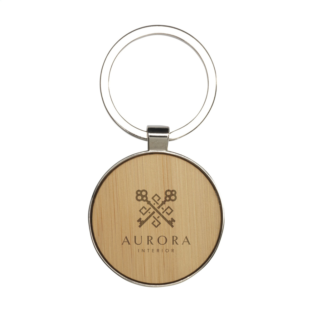 Logotrade promotional item picture of: Bamboo Key Circle keyring