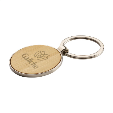 Logotrade promotional merchandise photo of: Bamboo Key Circle keyring