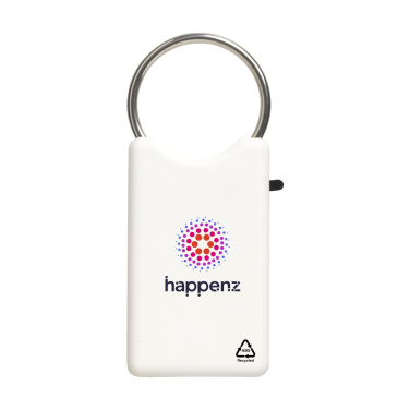 Logo trade promotional merchandise photo of: Safe GRS Recycled Key Ring