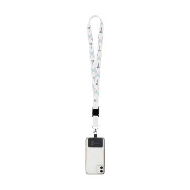 Logotrade promotional items photo of: Lanyard Sublimatie Buckle RPET 2 cm with Patch keycord