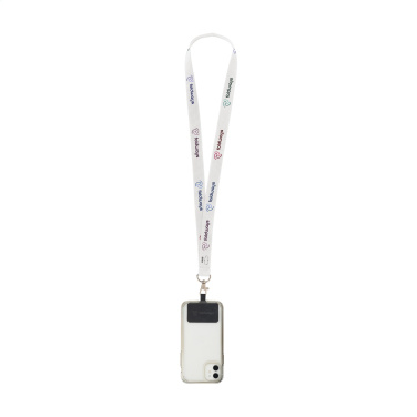 Logo trade corporate gifts picture of: Lanyard Sublimation RPET 2 cm with Patch keycord