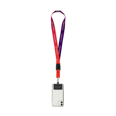 Logo trade promotional merchandise picture of: Lanyard Promo Complete Sublimatie RPET 2 cm with Patch