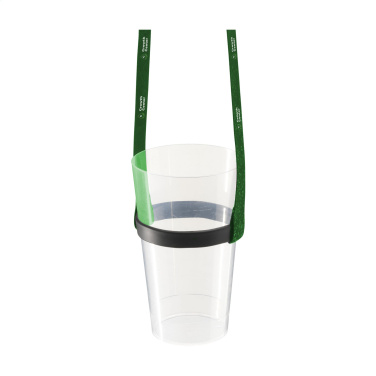 Logo trade advertising product photo of: Lanyard Sublimation RPET 1.5 cm with Cup holder