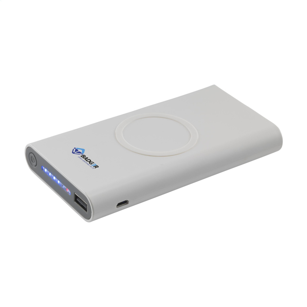 Logo trade promotional gift photo of: Wireless Powerbank 8000 C wireless charger