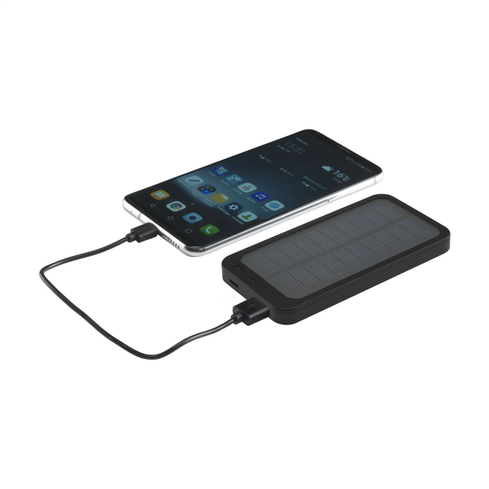 Logo trade corporate gifts picture of: Solar Powerbank 4000 power charger