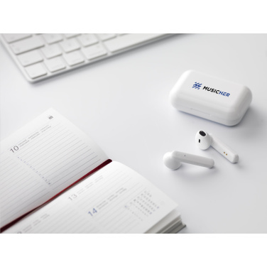 Logo trade promotional giveaways image of: Sensi TWS Wireless Earbuds in Charging Case