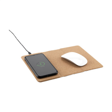 Logotrade advertising products photo of: Cork Wireless Charging Mousepad