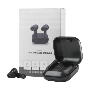 Logotrade corporate gifts photo of: Aron TWS Wireless Earbuds in Charging Case