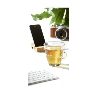 Logotrade promotional item image of: Supporto Bamboo phone stand