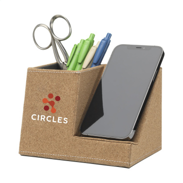 Logotrade corporate gift picture of: Ecork Pen Holder Wireless Charger