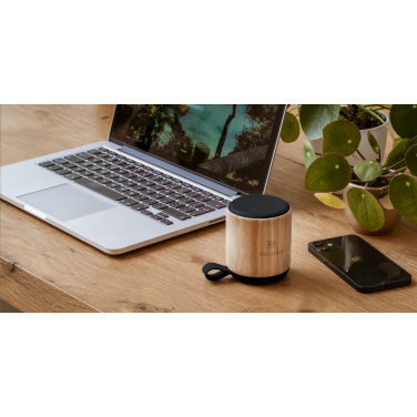 Logo trade promotional merchandise image of: Timor Bamboo Wireless Speaker