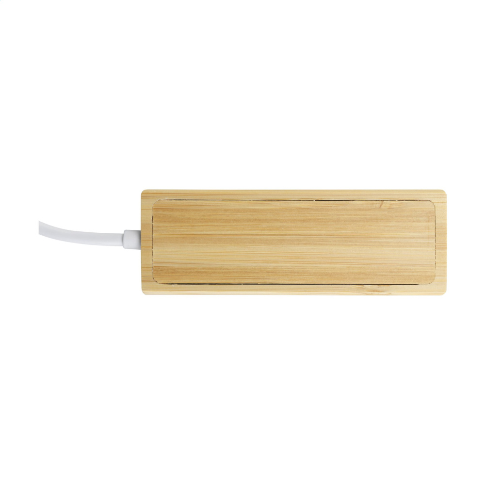 Logo trade promotional items image of: Bamboo USB Hub