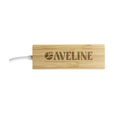 Logo trade corporate gifts image of: Bamboo USB Hub