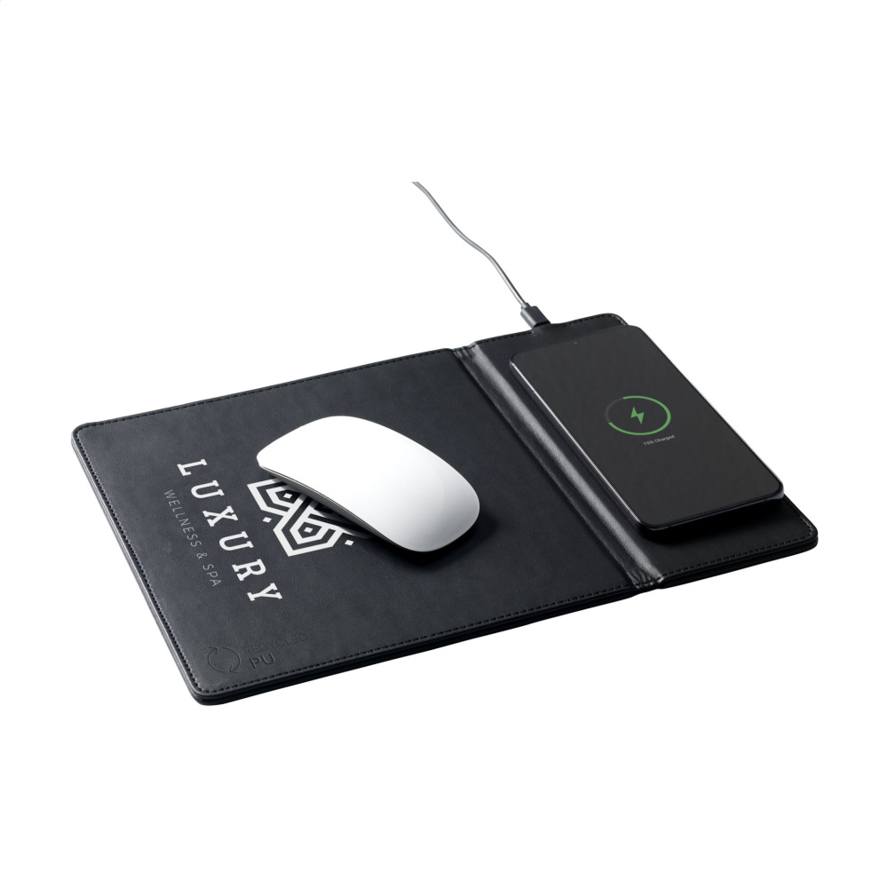 Logo trade advertising product photo of: RCS Recycled Wireless Charging Mousepad