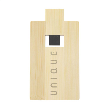 Logotrade promotional merchandise photo of: CreditCard USB Bamboo 64 GB