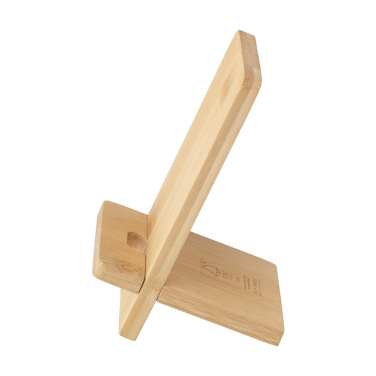 Logo trade promotional merchandise image of: Miyo Bamboo Phone Stand